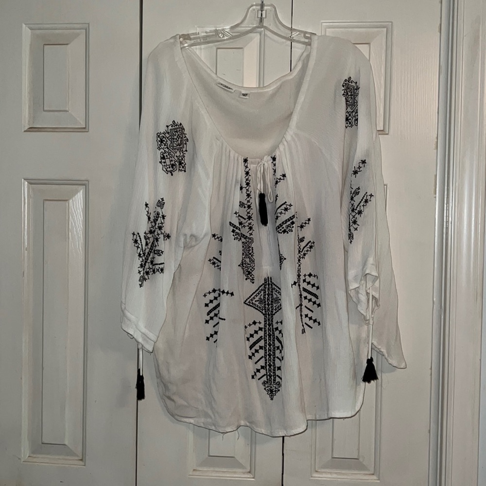 Cato 22/24 Bohemian White Blouse